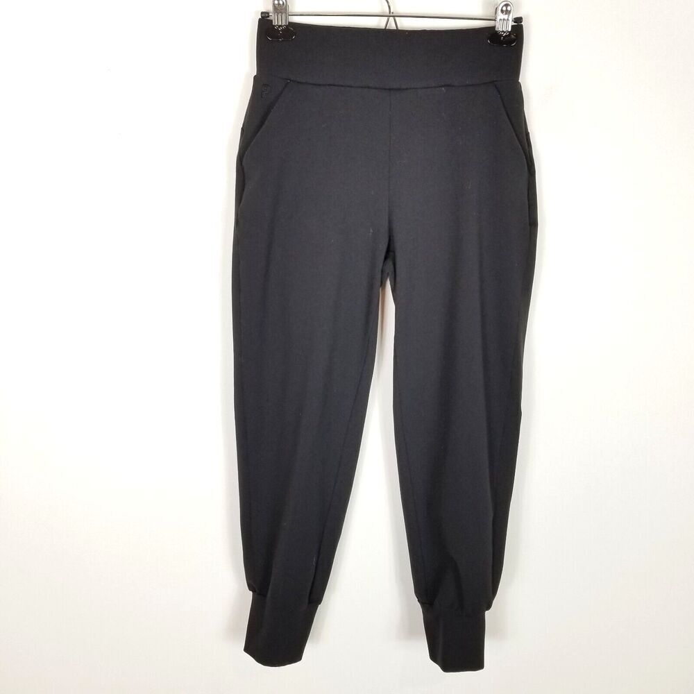 Public Rec Women All Day Stretch Joggers Cropped Pants Sz‎ 28 Black Pull On